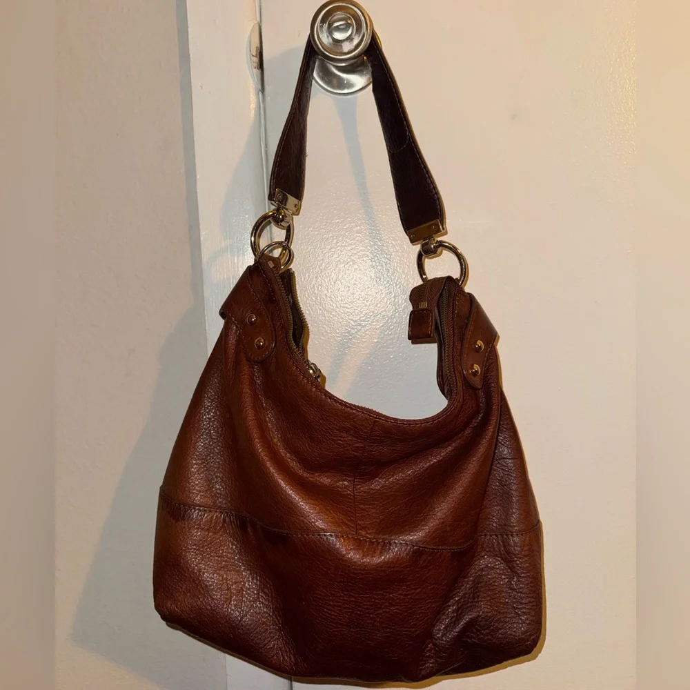 Etienne Aigner Brown Leather Slouchy Hobo Bag🤎👜 - Picture 2 of 4